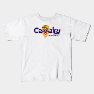 Defunct Oklahoma City Cavalry CBA Basketball 1990 Kids T-Shirt